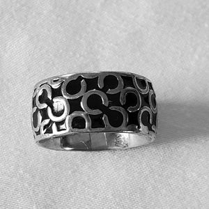 Coach Enamel Black Ring